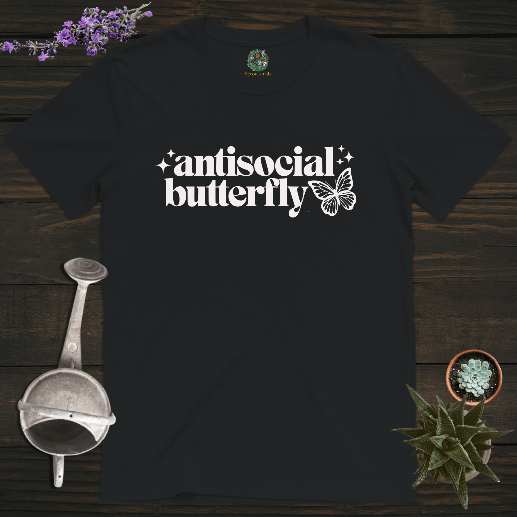 Sproutsmith T-Shirt Black / S Antisocial Butterfly T-Shirt