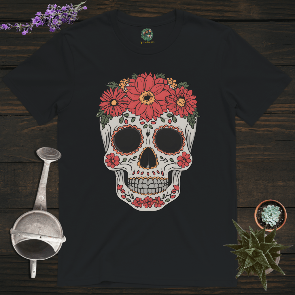 Sproutsmith T-Shirt Black / S Floral Skull T-Shirt