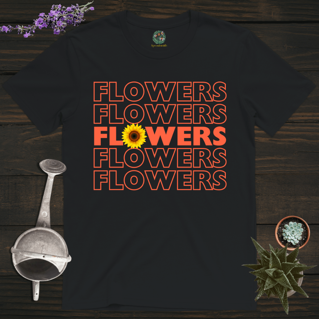 Sproutsmith T-Shirt Black / S Flowers Flowers T-Shirt