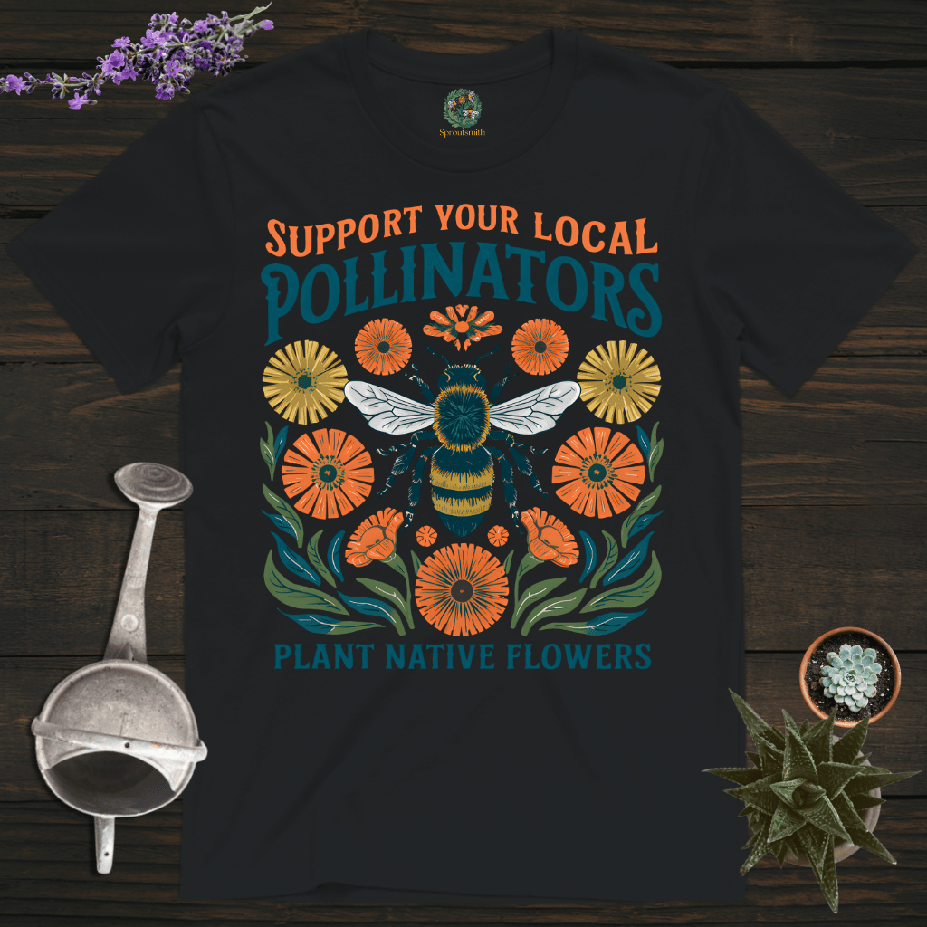 Sproutsmith T-Shirt Black / S Plant Native Flowers T-Shirt