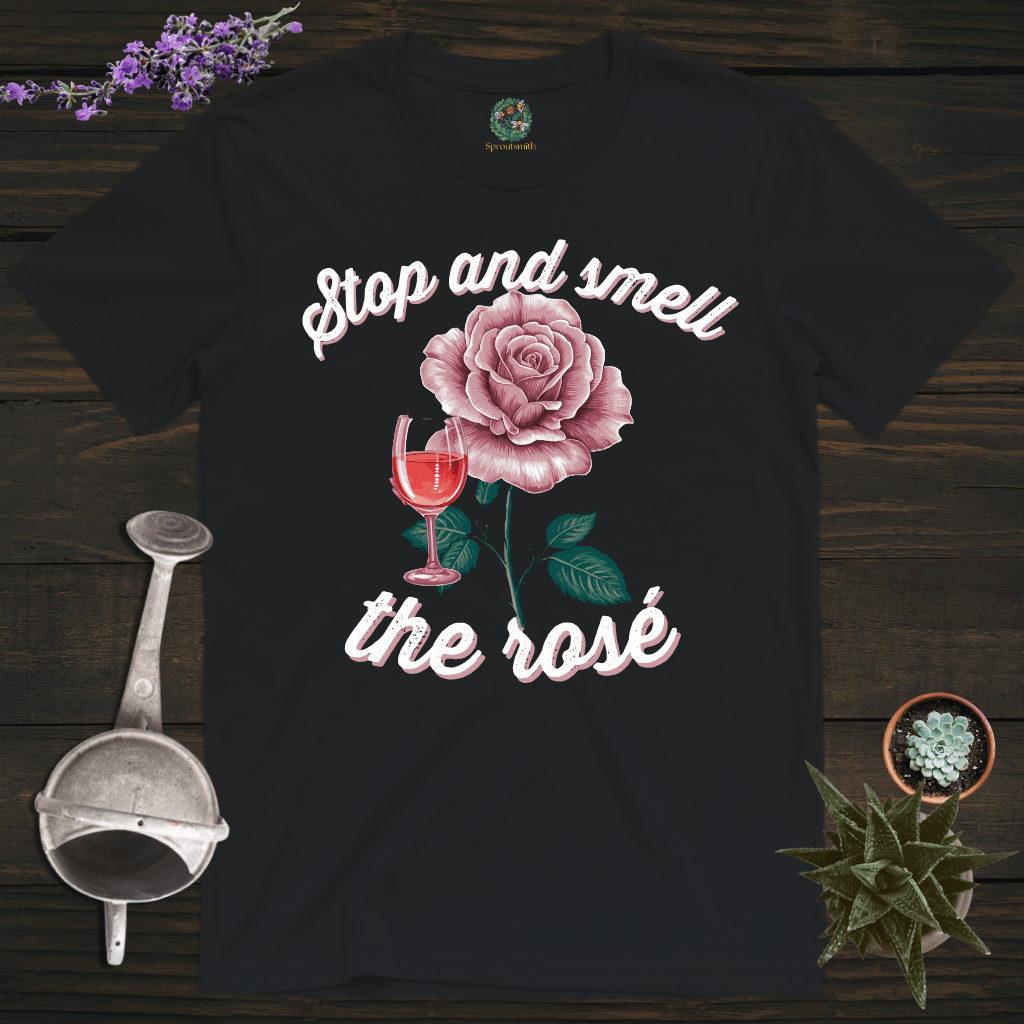 Sproutsmith T-Shirt Black / S Smell the Rosé T-Shirt