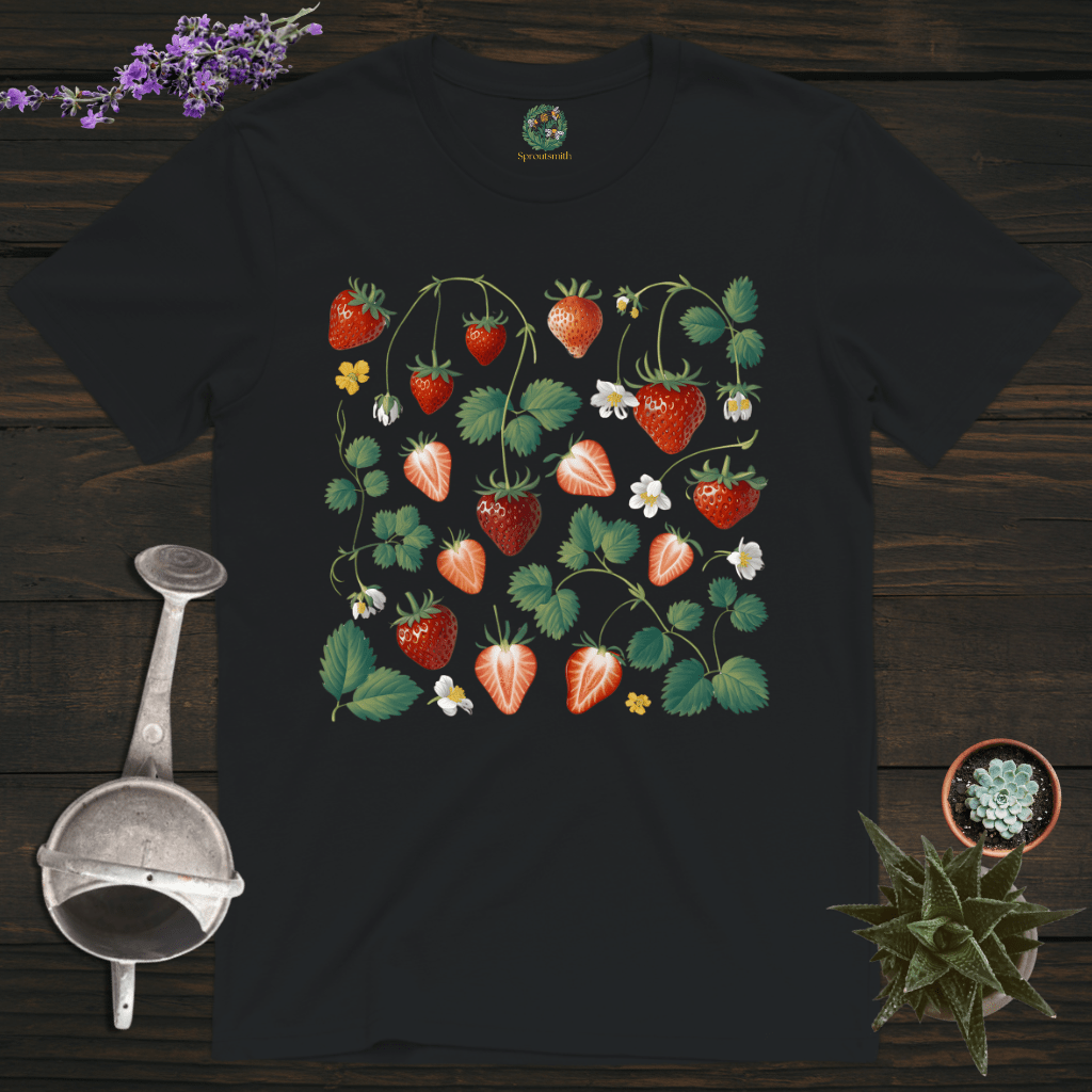 Sproutsmith T-Shirt Black / S Strawberries T-Shirt