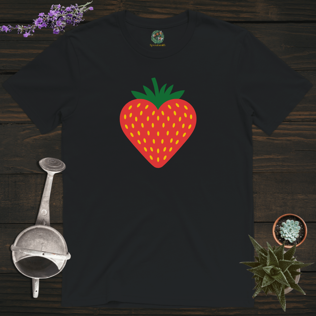 Sproutsmith T-Shirt Black / S Strawberry Heart T-Shirt