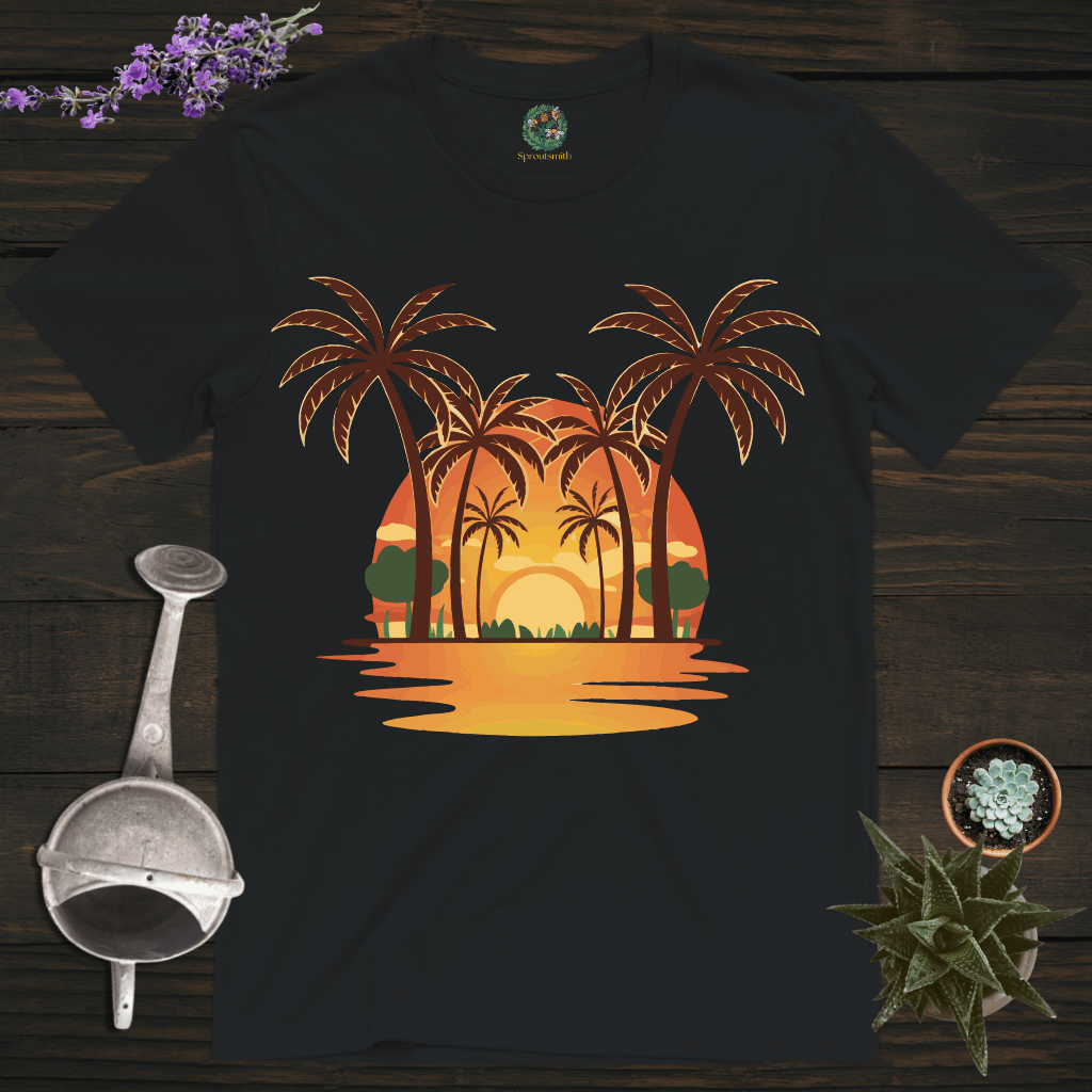 Sproutsmith T-Shirt Black / S Sunset Palms T-Shirt