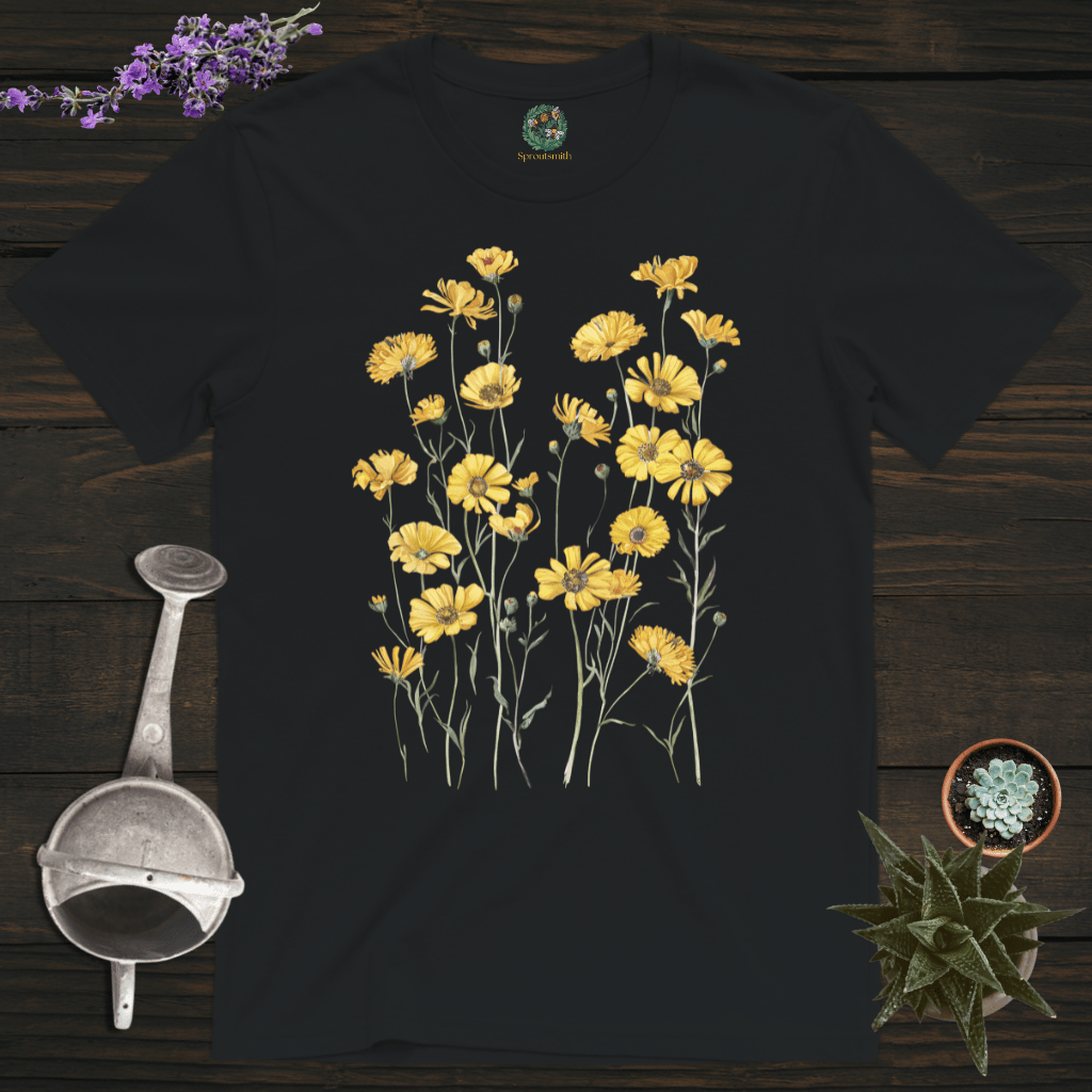 Sproutsmith T-Shirt Black / S Yellow Flowers T-Shirt