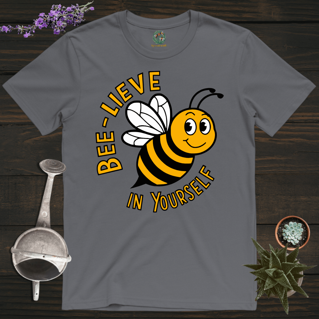 Sproutsmith T-Shirt Charcoal / S Bee-Lieve in Yourself T-Shirt