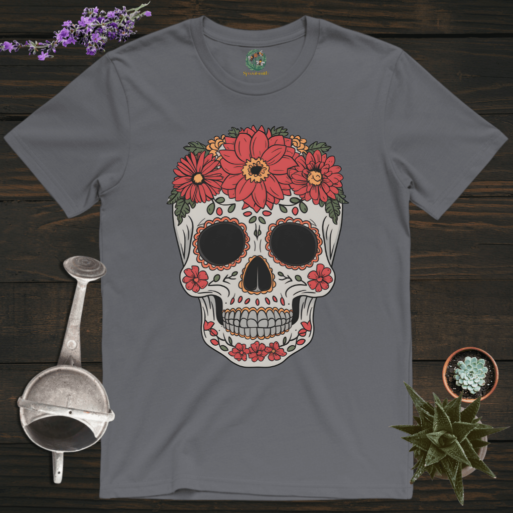 Sproutsmith T-Shirt Charcoal / S Floral Skull T-Shirt