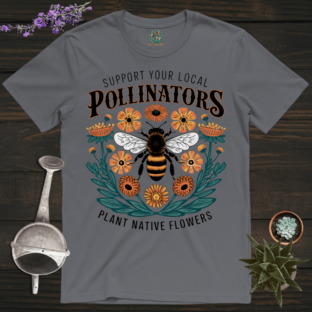 Sproutsmith T-Shirt Charcoal / S Support Your Local Pollinators T-Shirt