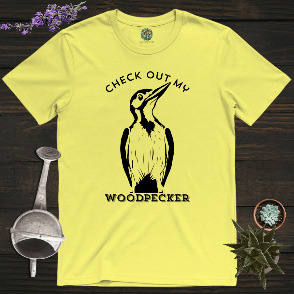 Sproutsmith T-Shirt Cornsilk / S Check out My Woodpecker T-Shirt