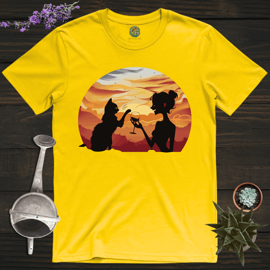 Sproutsmith T-Shirt Daisy / S Wine With Cat T-Shirt