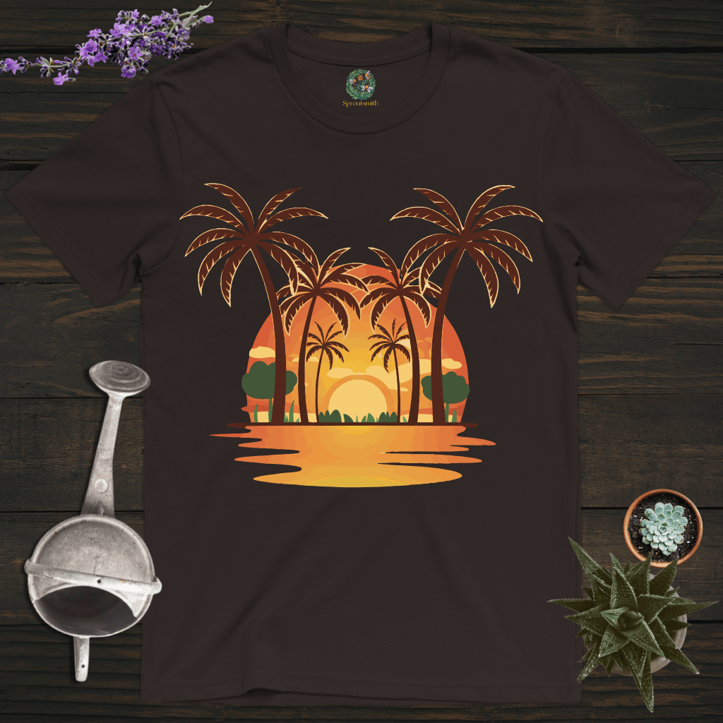 Sproutsmith T-Shirt Dark Chocolate / S Sunset Palms T-Shirt