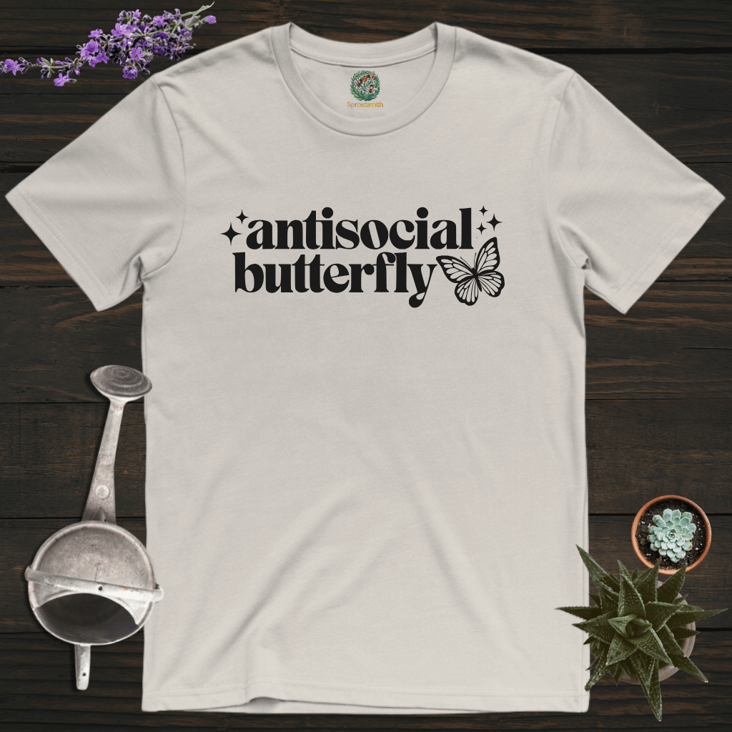 Sproutsmith T-Shirt Ice Grey / S Antisocial Butterfly T-Shirt
