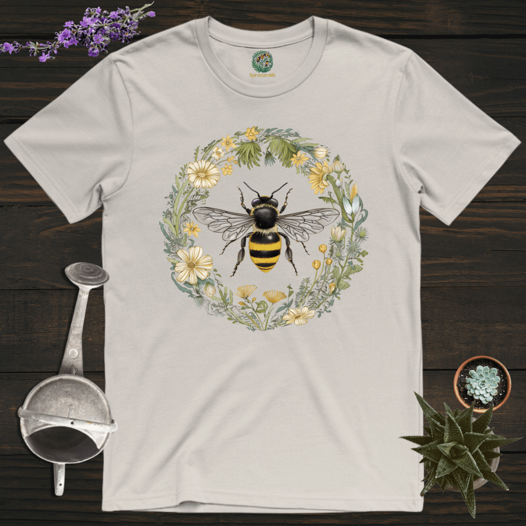 Sproutsmith T-Shirt Ice Grey / S Bee Flowers T-Shirt