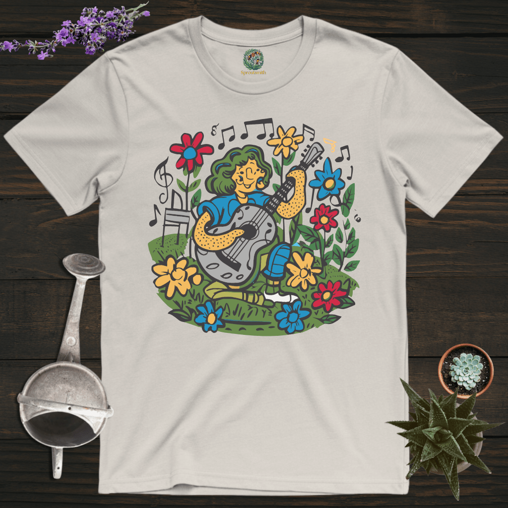 Sproutsmith T-Shirt Ice Grey / S Guitar in the Garden T-Shirt