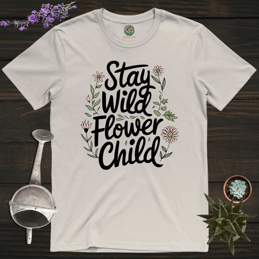 Sproutsmith T-Shirt Ice Grey / S Stay Wild Flower Child T-Shirt