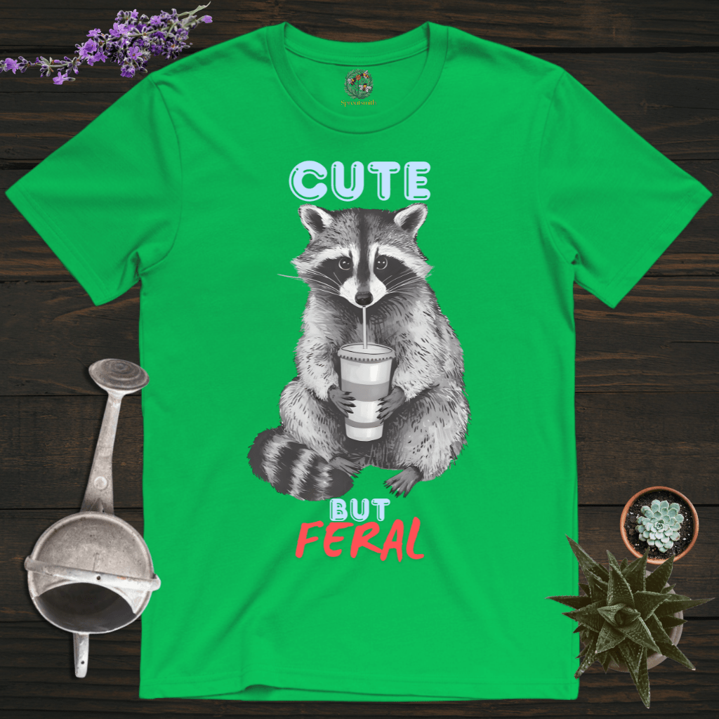 Sproutsmith T-Shirt Irish Green / S Cute But Feral T-Shirt