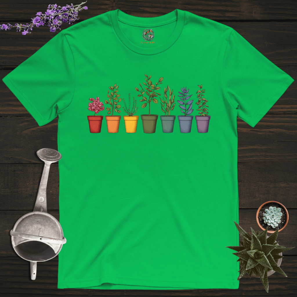 Sproutsmith T-Shirt Irish Green / S Rainbow Plant Pots T-Shirt