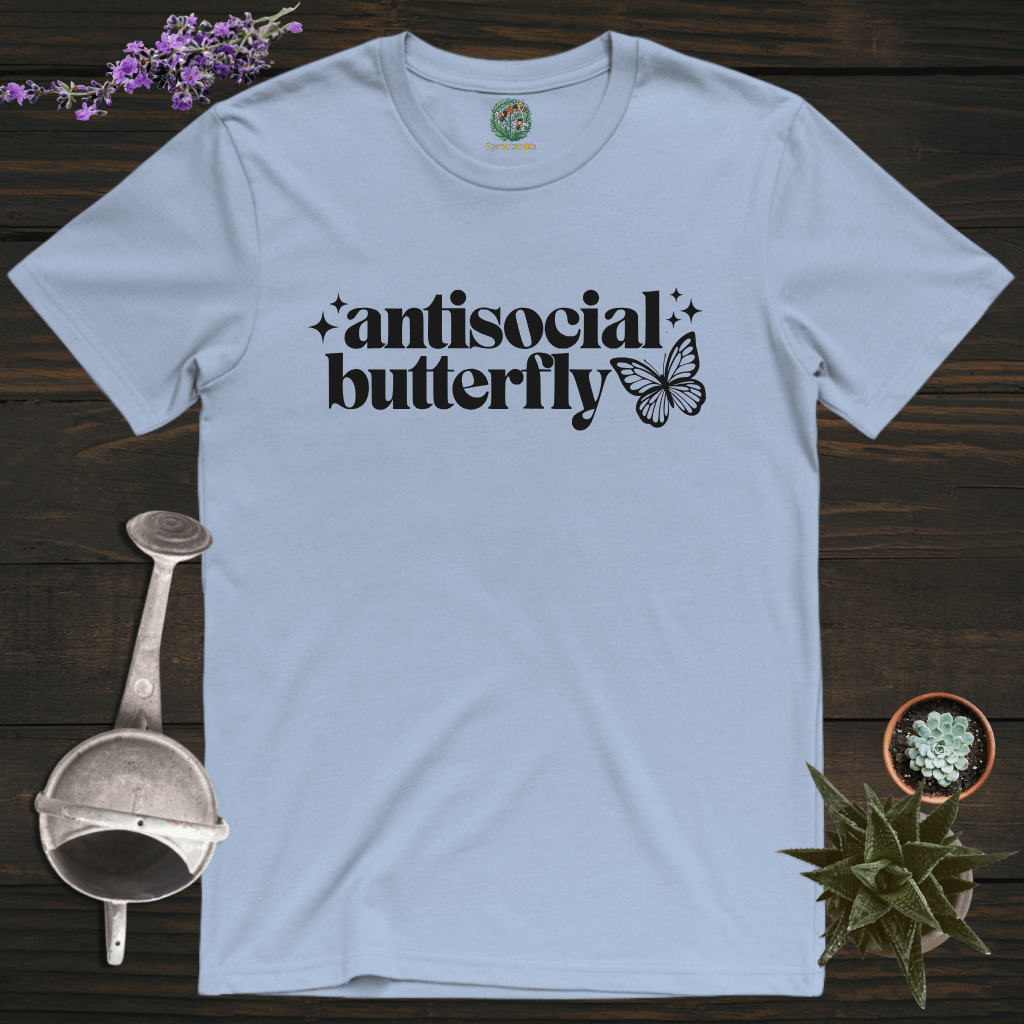 Sproutsmith T-Shirt Light Blue / S Antisocial Butterfly T-Shirt