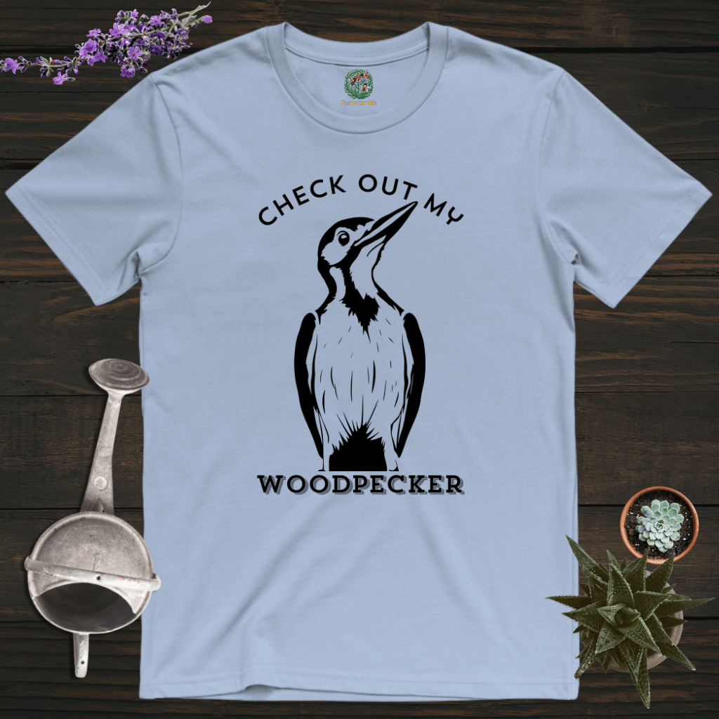 Sproutsmith T-Shirt Light Blue / S Check out My Woodpecker T-Shirt