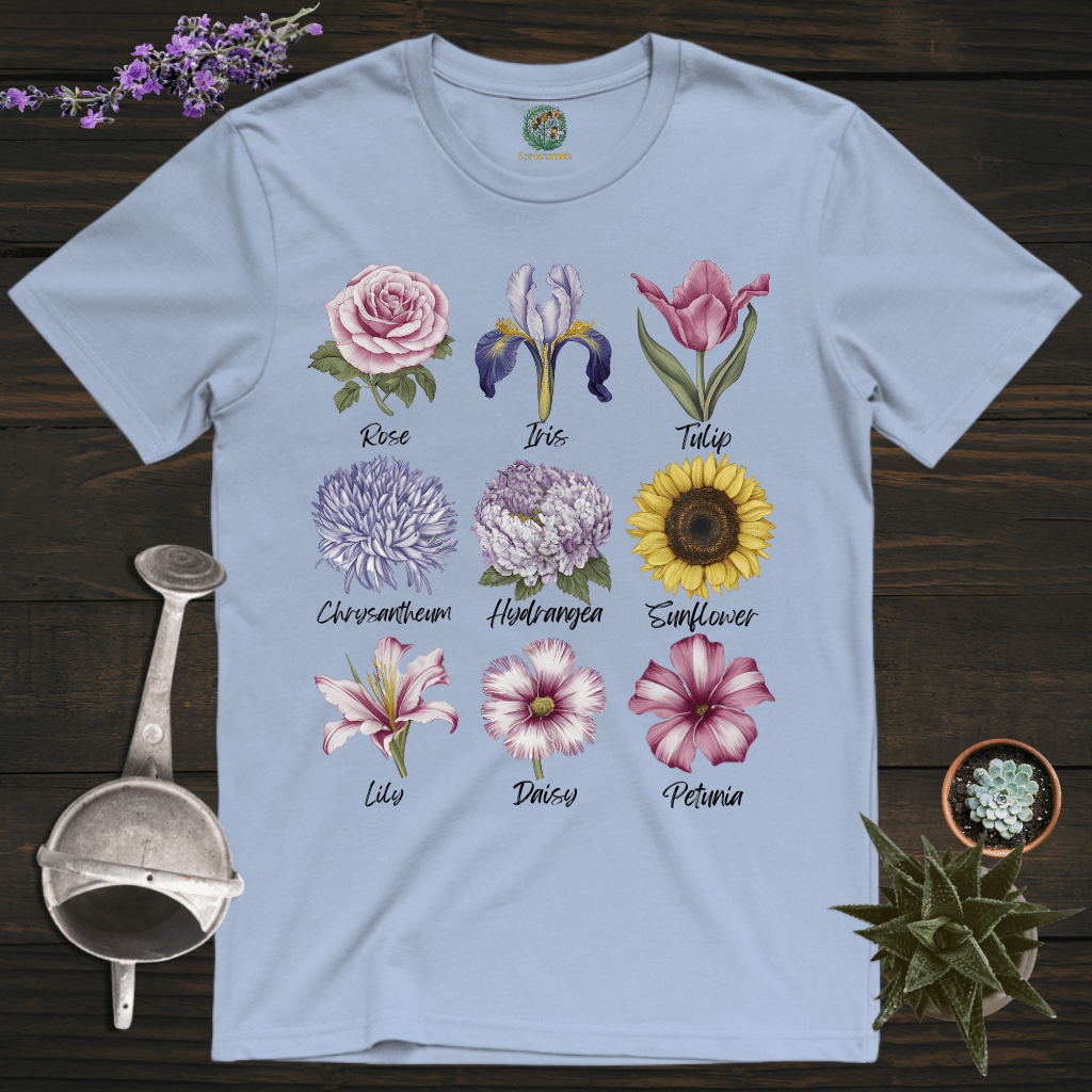 Sproutsmith T-Shirt Light Blue / S Nine Flowers T-Shirt
