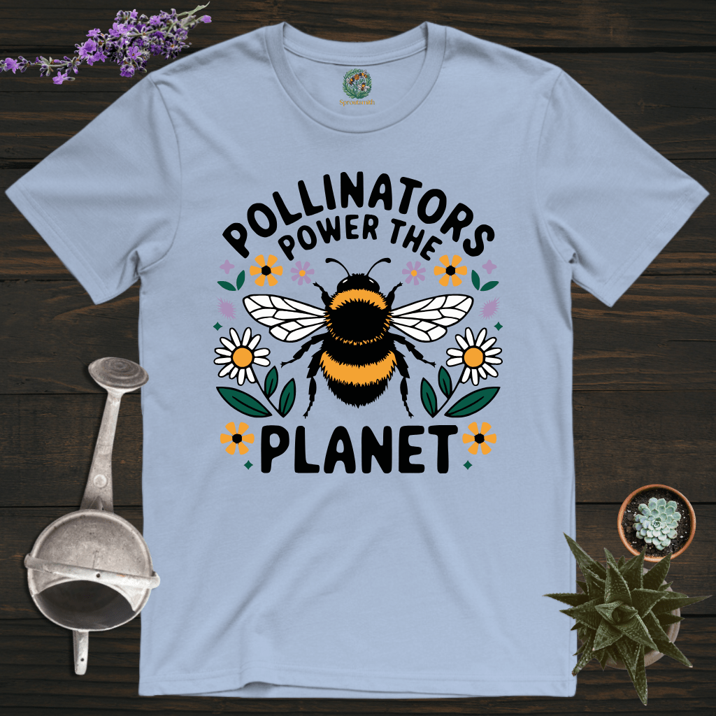 Sproutsmith T-Shirt Light Blue / S Pollinators Power the Planet T-Shirt