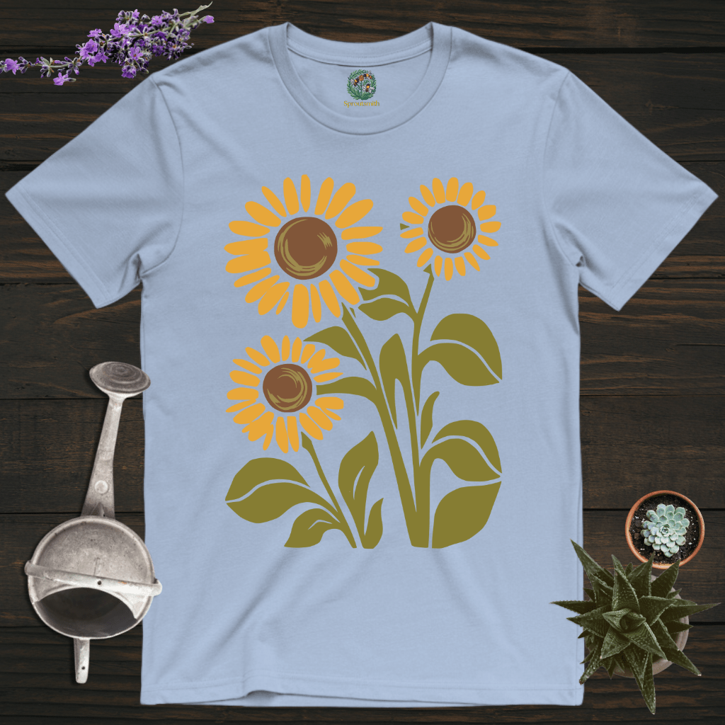 Sproutsmith T-Shirt Light Blue / S Retro Sunflowers T-Shirt