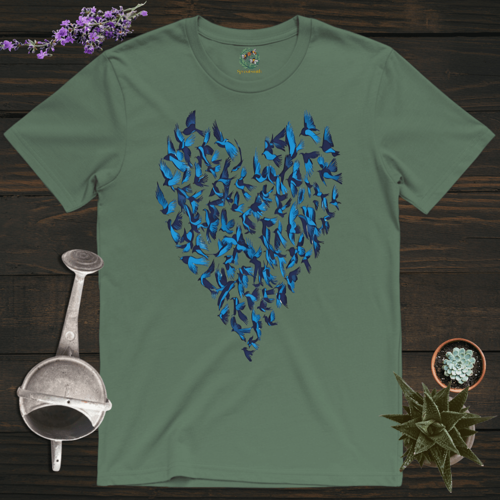 Sproutsmith T-Shirt Military Green / S Blue Birds T-Shirt
