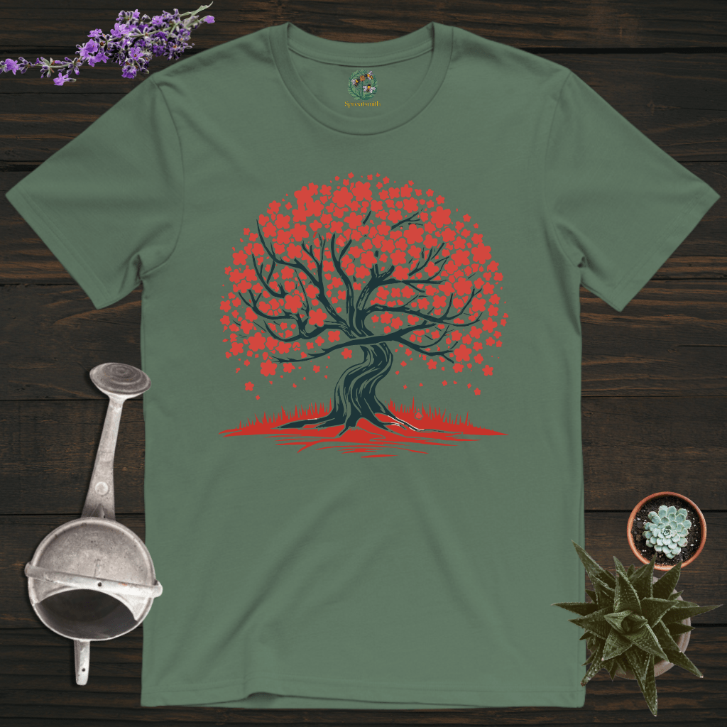 Sproutsmith T-Shirt Military Green / S Cherry Blossom T-Shirt