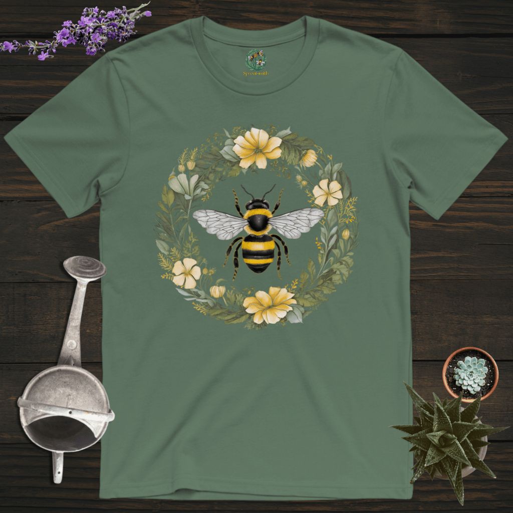 Sproutsmith T-Shirt Military Green / S Floral Bee T-Shirt