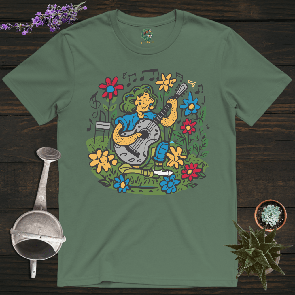 Sproutsmith T-Shirt Military Green / S Guitar in the Garden T-Shirt