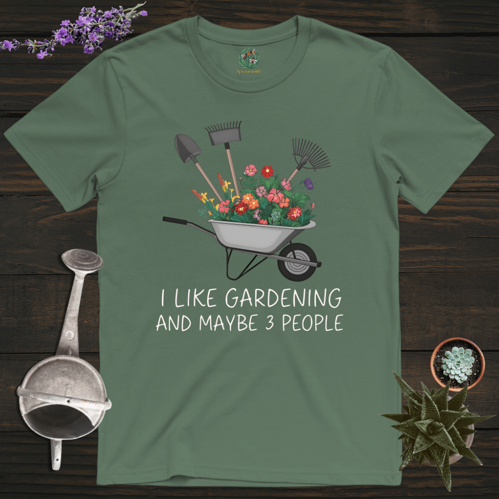 Sproutsmith T-Shirt Military Green / S I Like Gardening T-Shirt