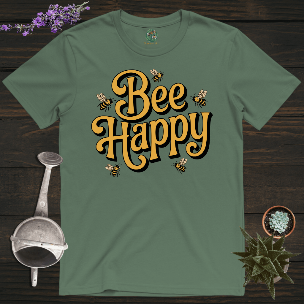 Sproutsmith T-Shirt Military Green / S Just Bee Happy T-Shirt