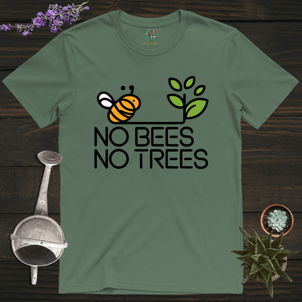 Sproutsmith T-Shirt Military Green / S No Bees No Trees T-Shirt