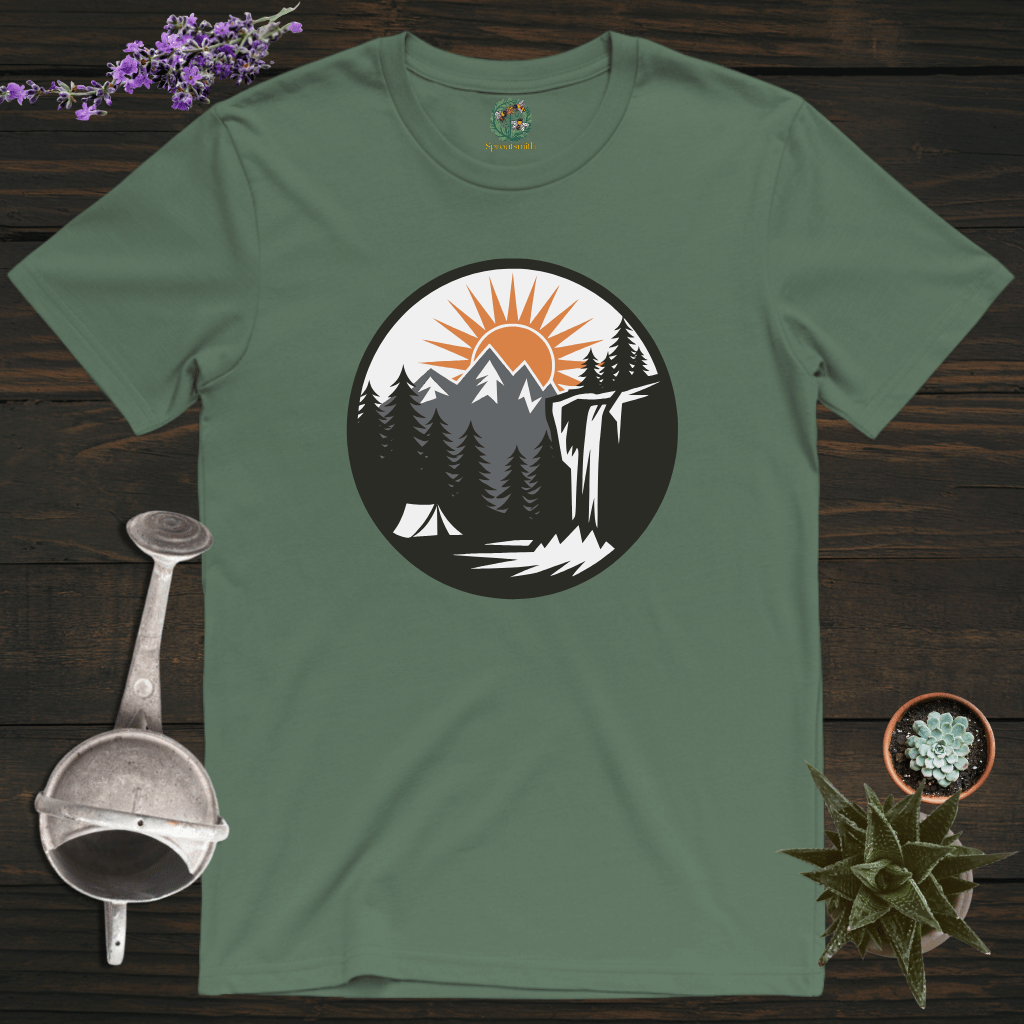 Sproutsmith T-Shirt Military Green / S Sunset at Camp T-Shirt