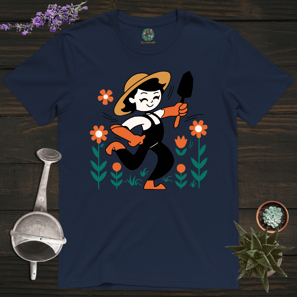 Sproutsmith T-Shirt Navy / S Dancing Gardener T-Shirt