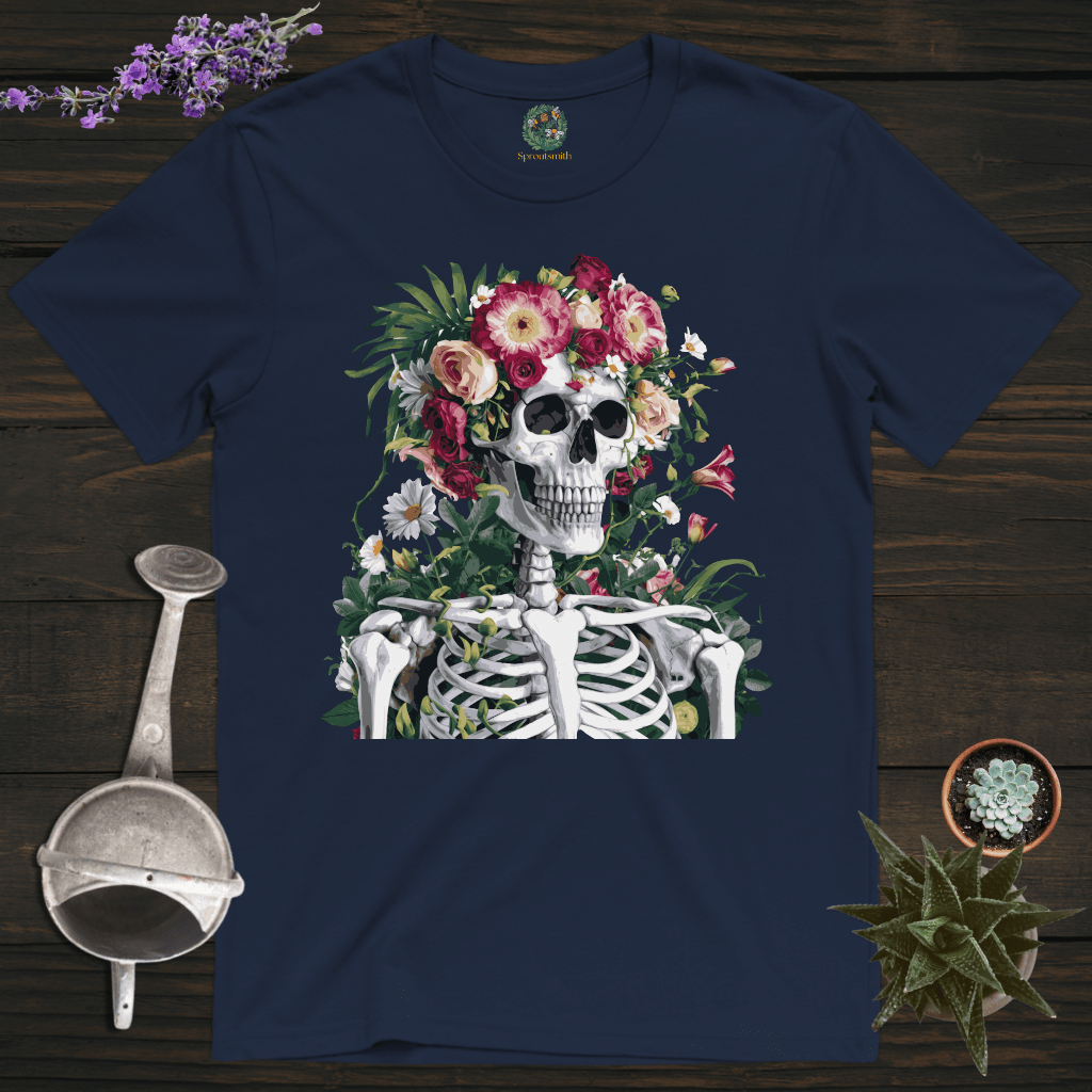 Sproutsmith T-Shirt Navy / S Floral Skeleton T-Shirt