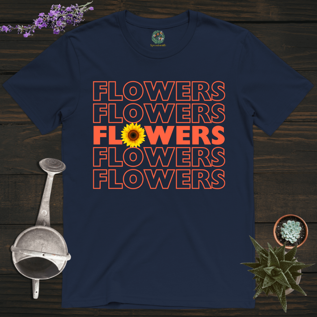 Sproutsmith T-Shirt Navy / S Flowers Flowers T-Shirt