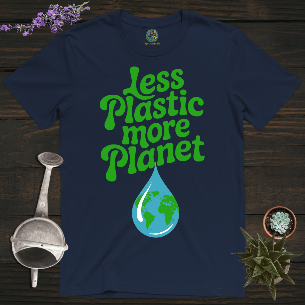 Sproutsmith T-Shirt Navy / S Less Plastic More Planet T-Shirt