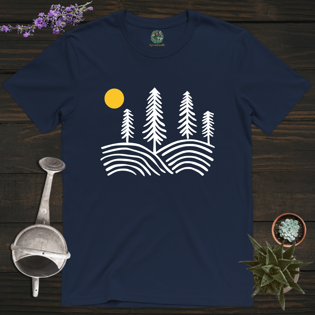 Sproutsmith T-Shirt Navy / S Sunlit Pines T-Shirt