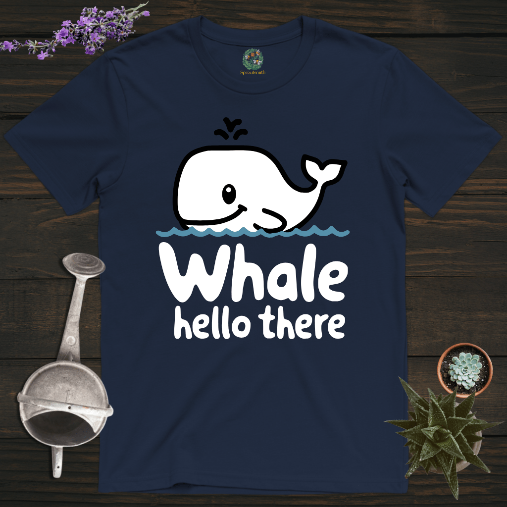 Sproutsmith T-Shirt Navy / S Whale Hello There T-Shirt