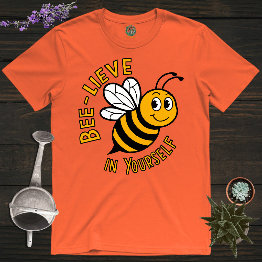 Sproutsmith T-Shirt Orange / S Bee-Lieve in Yourself T-Shirt
