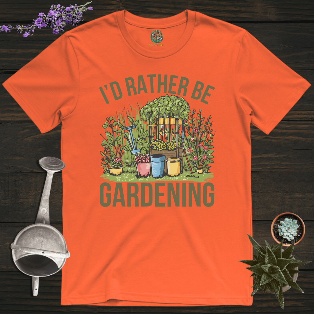 Sproutsmith T-Shirt Orange / S Rather Be Gardening T-Shirt