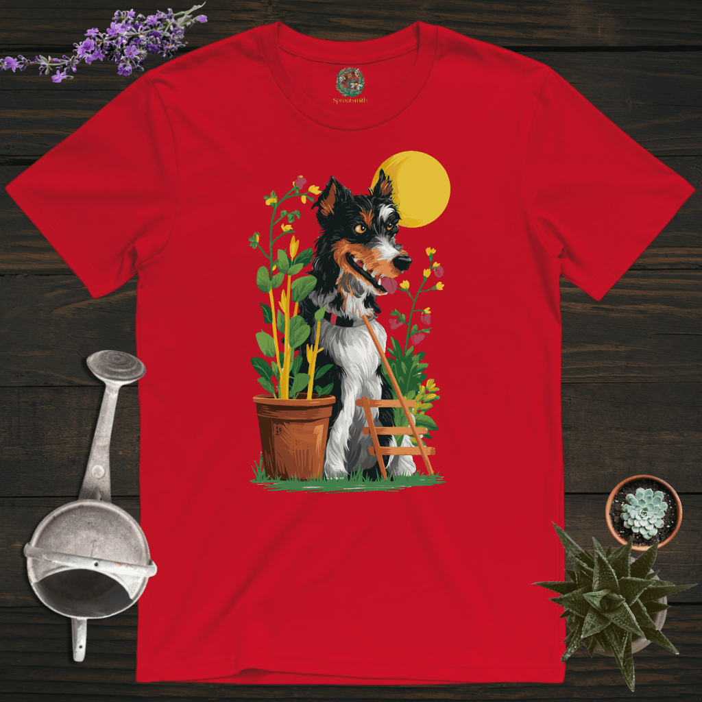 Sproutsmith T-Shirt Red / S Dog in the Garden T-Shirt