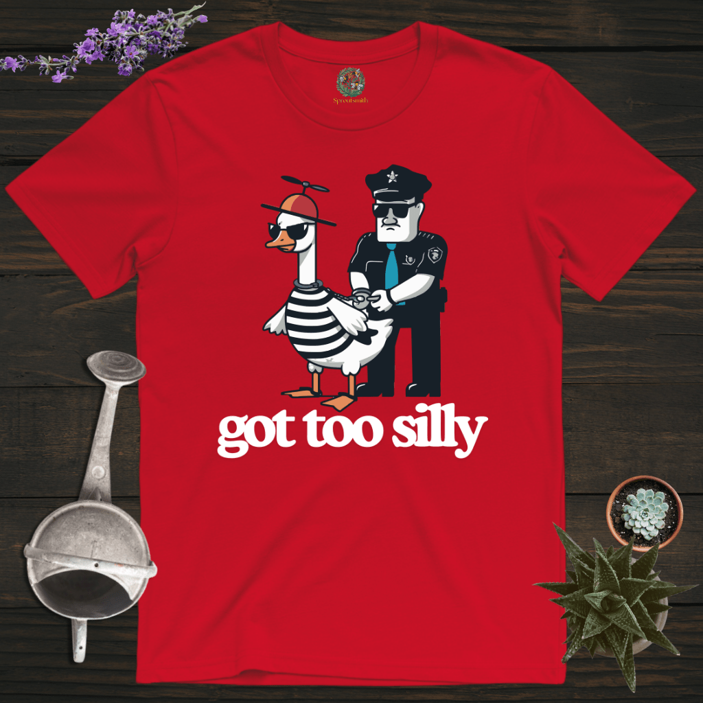Sproutsmith T-Shirt Red / S Goose Got Too Silly T-Shirt