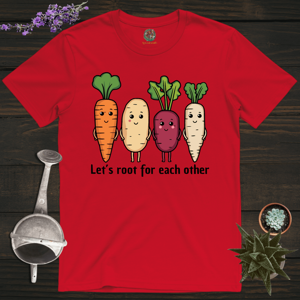 Sproutsmith T-Shirt Red / S Let's Root For Each Other T-Shirt