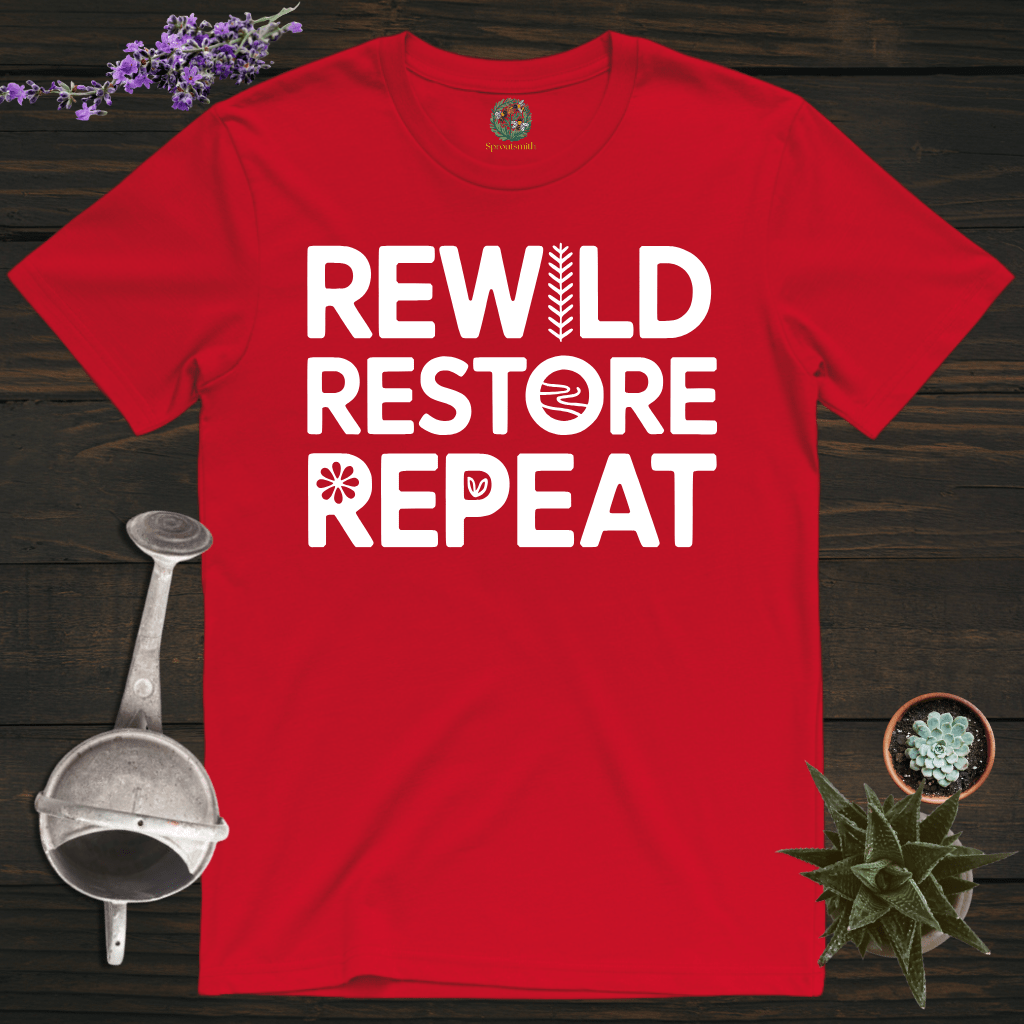 Sproutsmith T-Shirt Red / S Rewild Restore Repeat T-Shirt