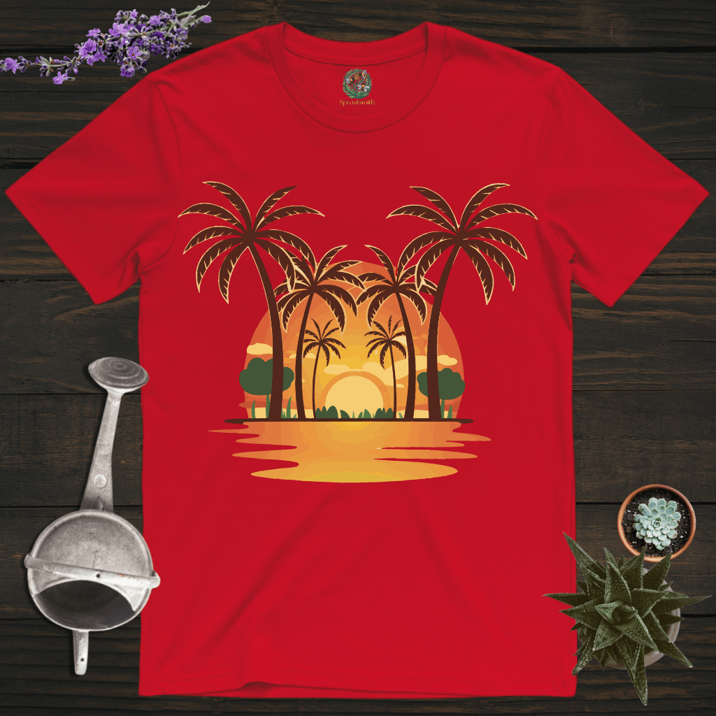 Sproutsmith T-Shirt Red / S Sunset Palms T-Shirt