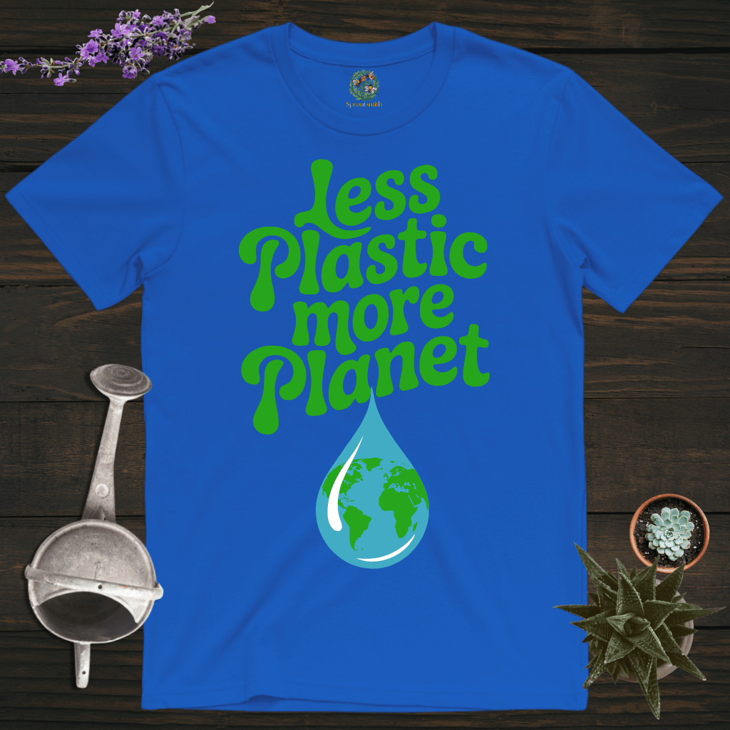 Sproutsmith T-Shirt Royal / S Less Plastic More Planet T-Shirt