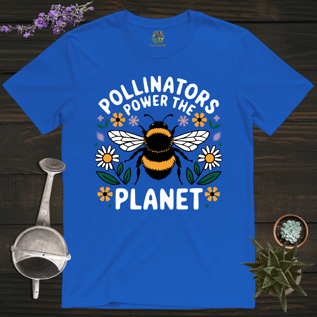 Sproutsmith T-Shirt Royal / S Pollinators Power the Planet T-Shirt