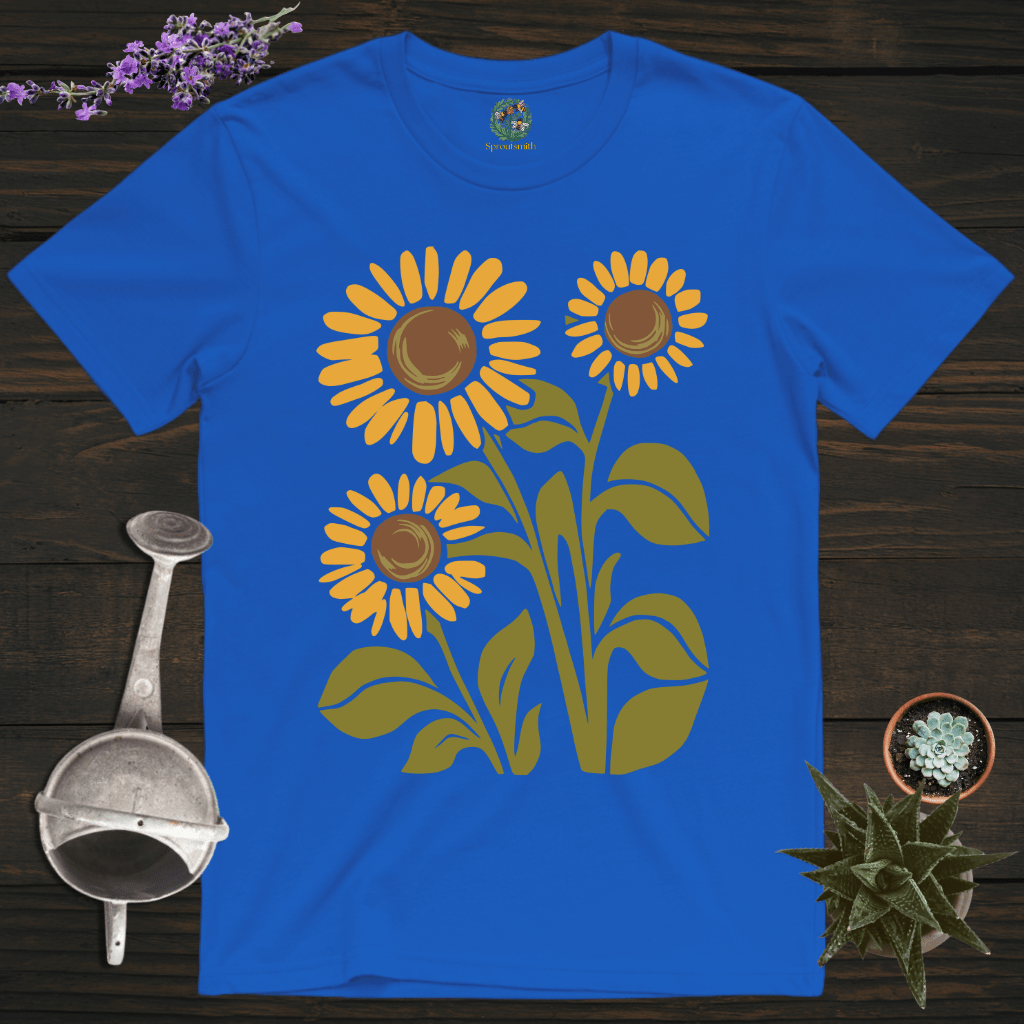 Sproutsmith T-Shirt Royal / S Retro Sunflowers T-Shirt